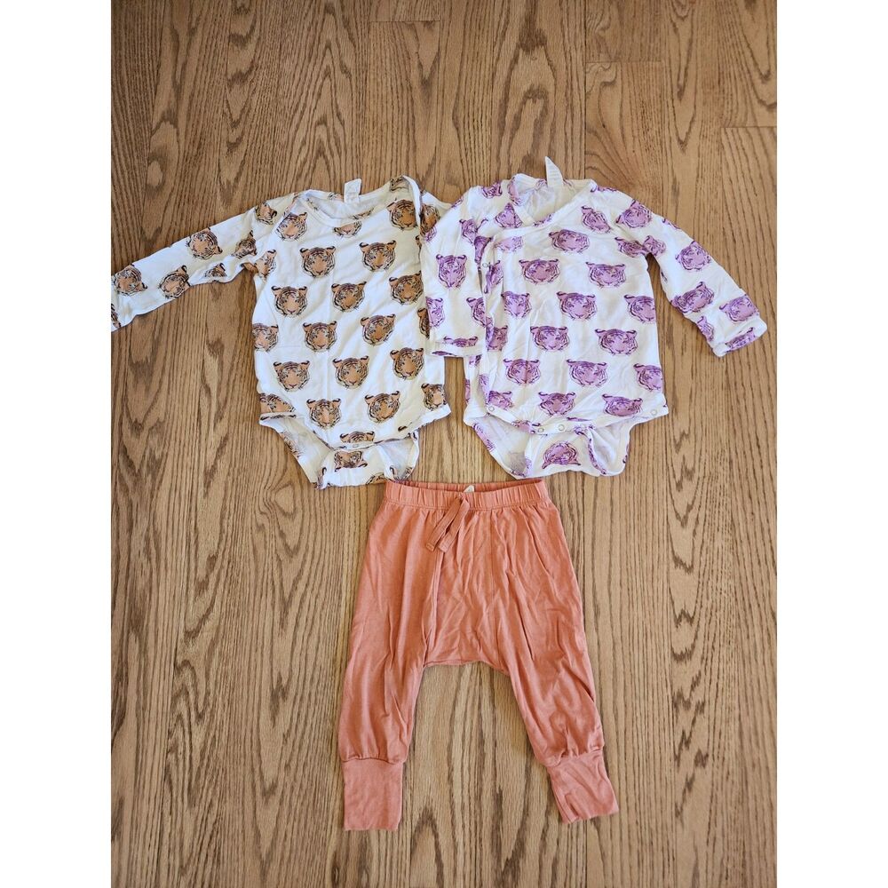 Kate Quinn 18-24M Lot of 3 Tigers Two Long Sleeve Body Suit and Panda Pants